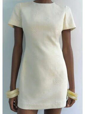 Zara Embroidered Mini Dress - S